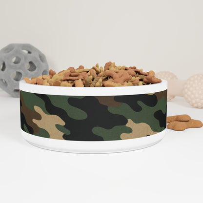 Camo Pet Bowl - Military Green Camouflage Dog & Cat Bowl