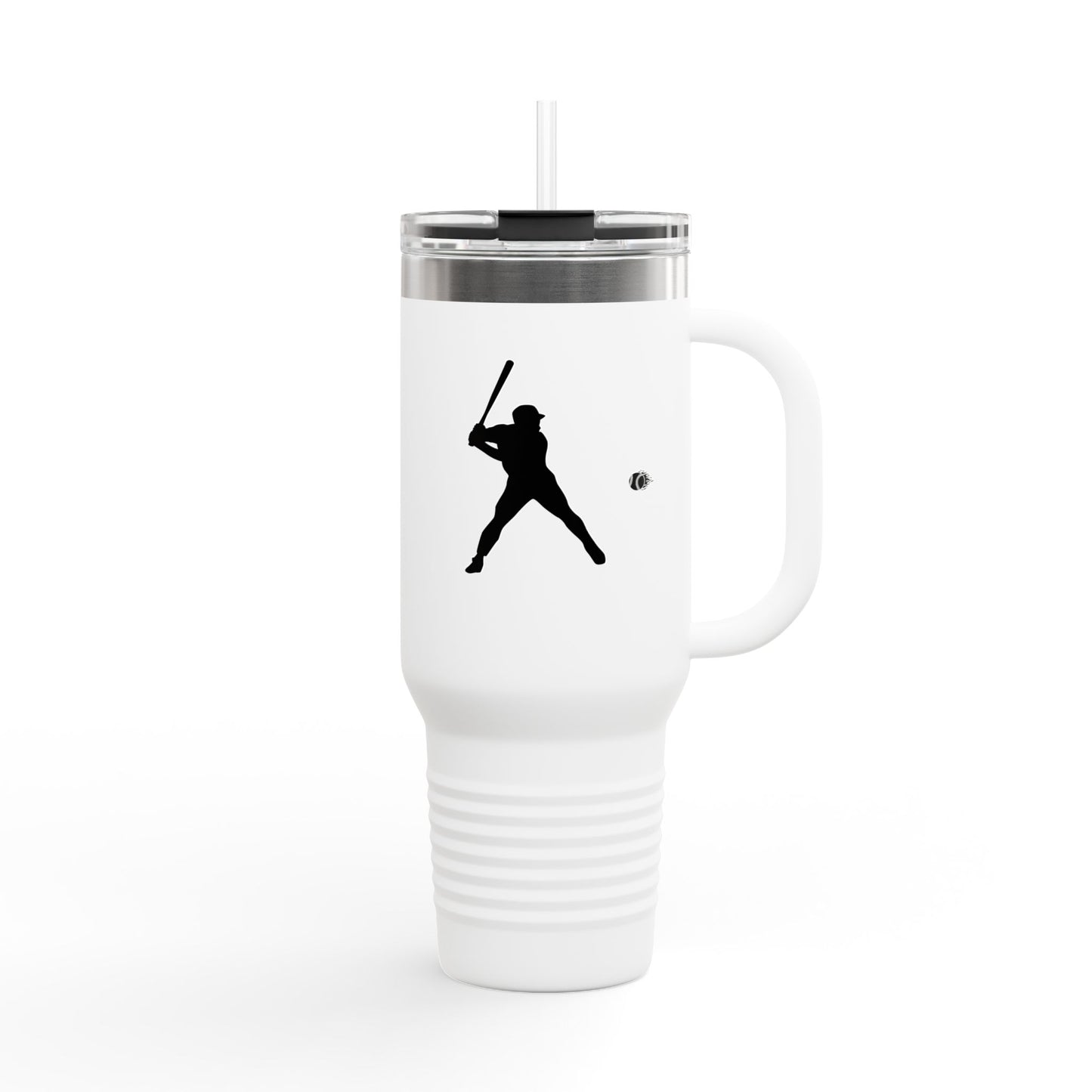 Baseball Player Insulated Travel Mug - 40oz, Sports Enthusiast Gift, Coffee Cup, Active Lifestyle, Personalized Mug, Custom Travel Tumbler - TRV