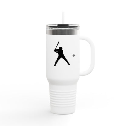 Baseball Player Insulated Travel Mug - 40oz, Sports Enthusiast Gift, Coffee Cup, Active Lifestyle, Personalized Mug, Custom Travel Tumbler - TRV