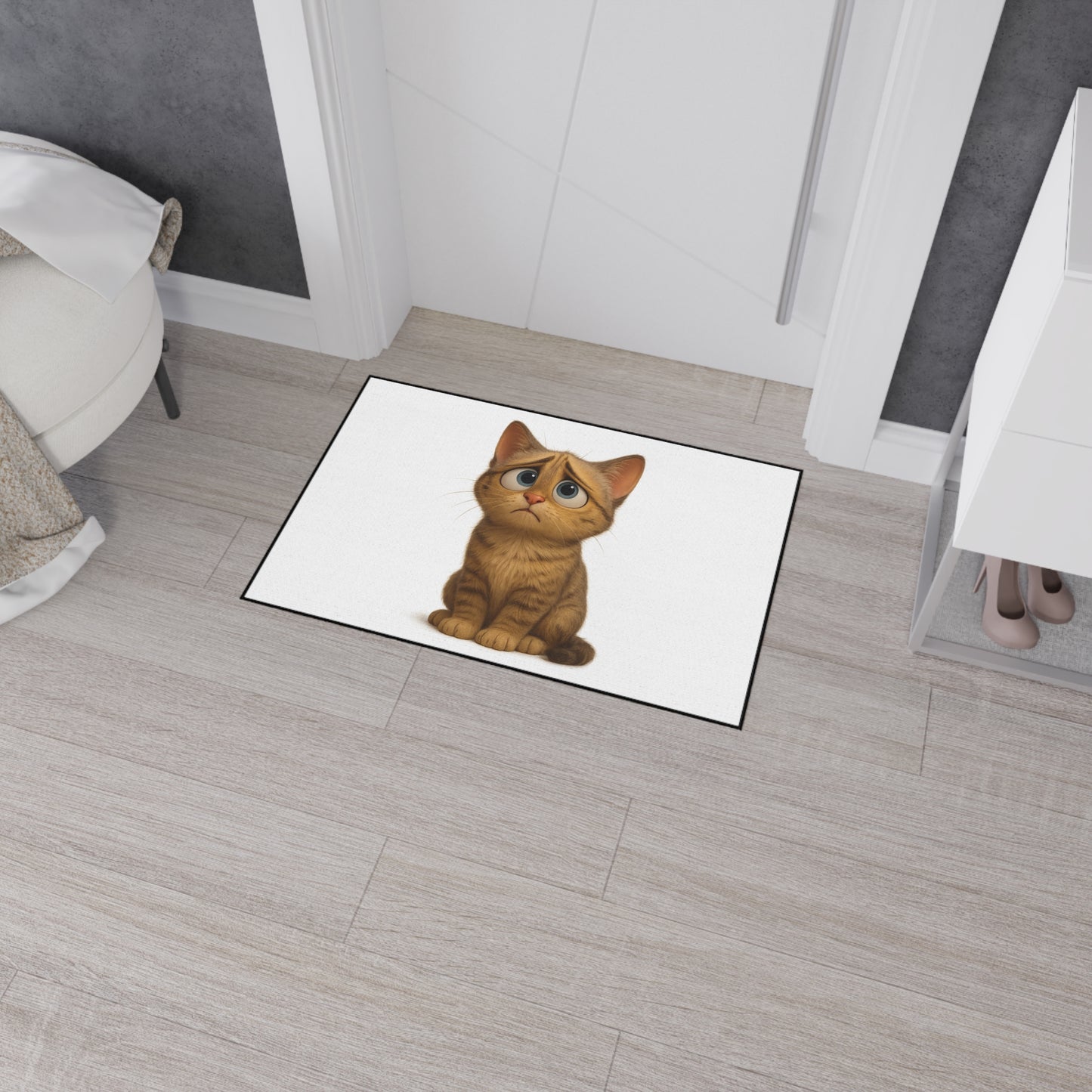 Cute Cat Heavy Duty Floor Mat, Cat Lover Home Decor, Durable Entrance Rug, Cozy Cat Themed Welcome Mat, Pet Friendly Doormat, Fun Gift [...] - TRV