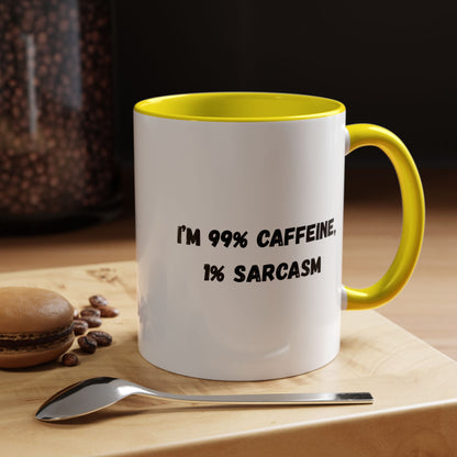 Sarcastic Coffee Mug - Funny Gift for Coffee Lovers, Black and White Accent Mug, Gift for Birthdays, Office Humor, Caffeine Enthusiasts