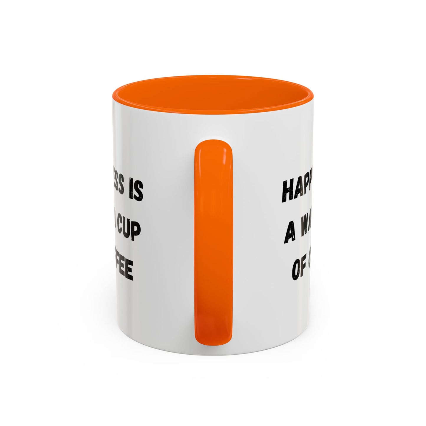 Coffee Mug — “Happiness Is A Warm Cup Of Coffee” Accent Ceramic Mug (11/15 oz)