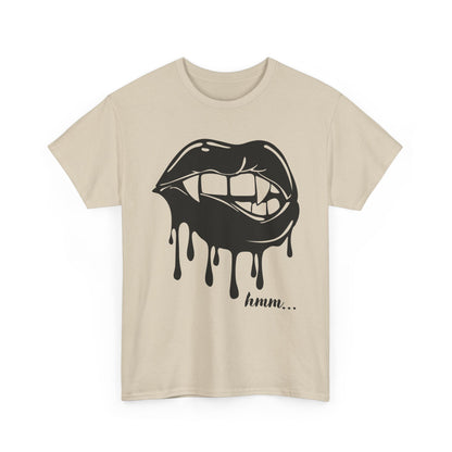 Edgy Graphic Tee - Dripping Lips Design - Unisex Heavy Cotton Tee