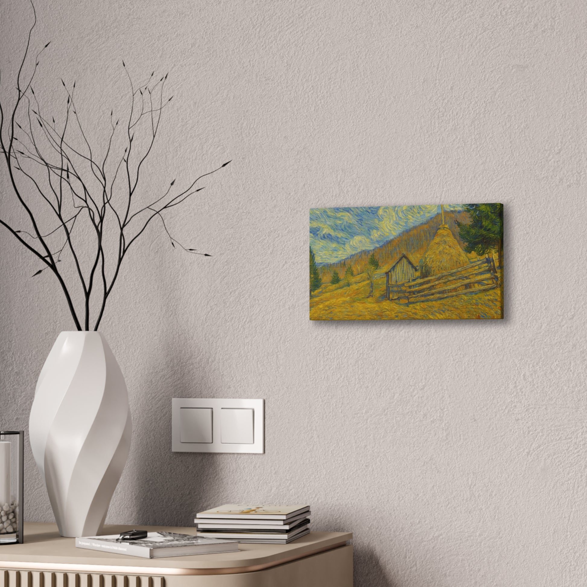 Vincent Van Gogh Inspired Canvas Print, Rustic Home Decor, Wall Art, Gift for Art Lovers, Country Landscape, Unique Art Piece - TRV
