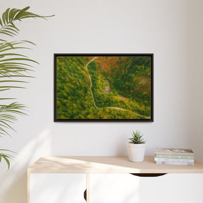 Framed Nature Canvas Art Print, Vibrant Forest Wall Decor, Abstract Landscape Artwork, Home Decoration, Gift for Nature Lovers - TRV