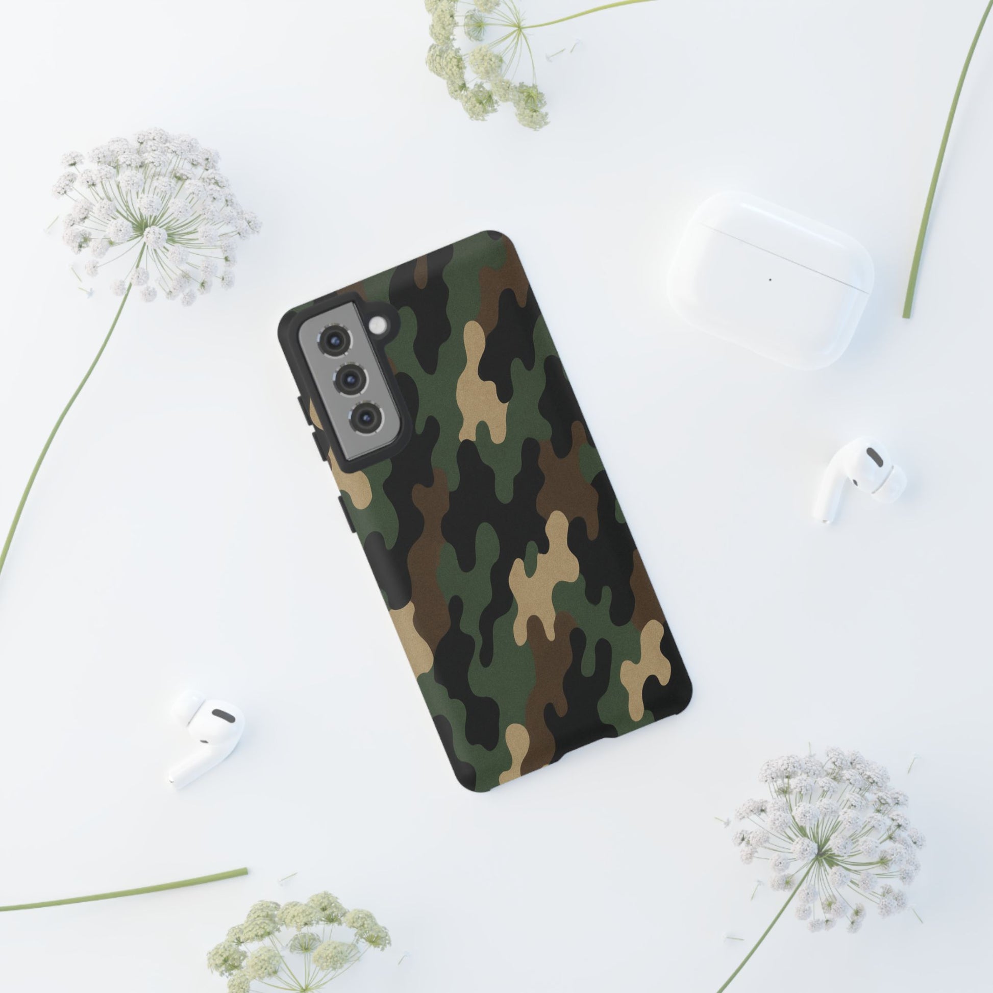 Camouflage Phone Case, Tough Cases, Military Style, Unique Phone Accessories, Gift for Him, Durable Phone Cover - TRV