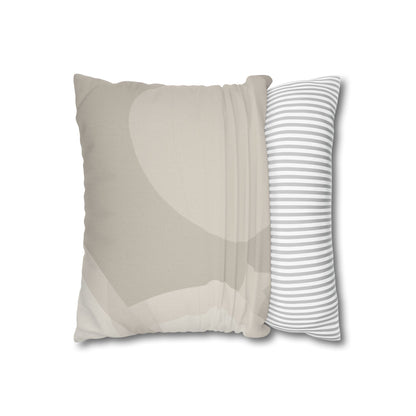 Neutral Abstract Swirl Pillowcase | Square Pillowcase, Spun Polyester