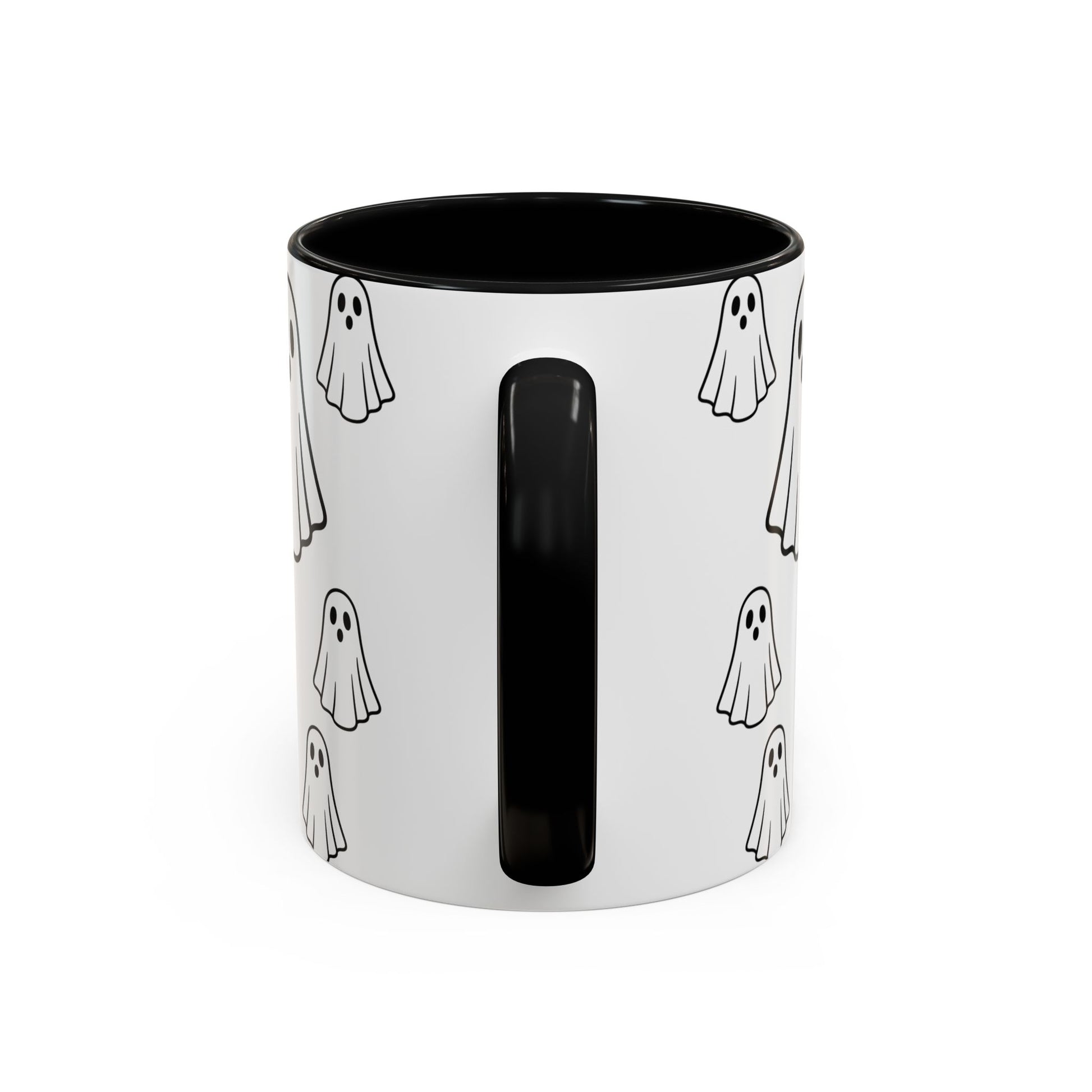 Cute Ghost Accent Coffee Mug, Halloween Mug, Spooky Drinkware, Gift for Ghost Lovers, Seasonal Decor, Unique Coffee Cup - TRV