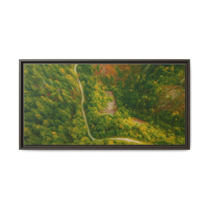 Framed Nature Canvas Art Print, Vibrant Forest Wall Decor, Abstract Landscape Artwork, Home Decoration, Gift for Nature Lovers - TRV