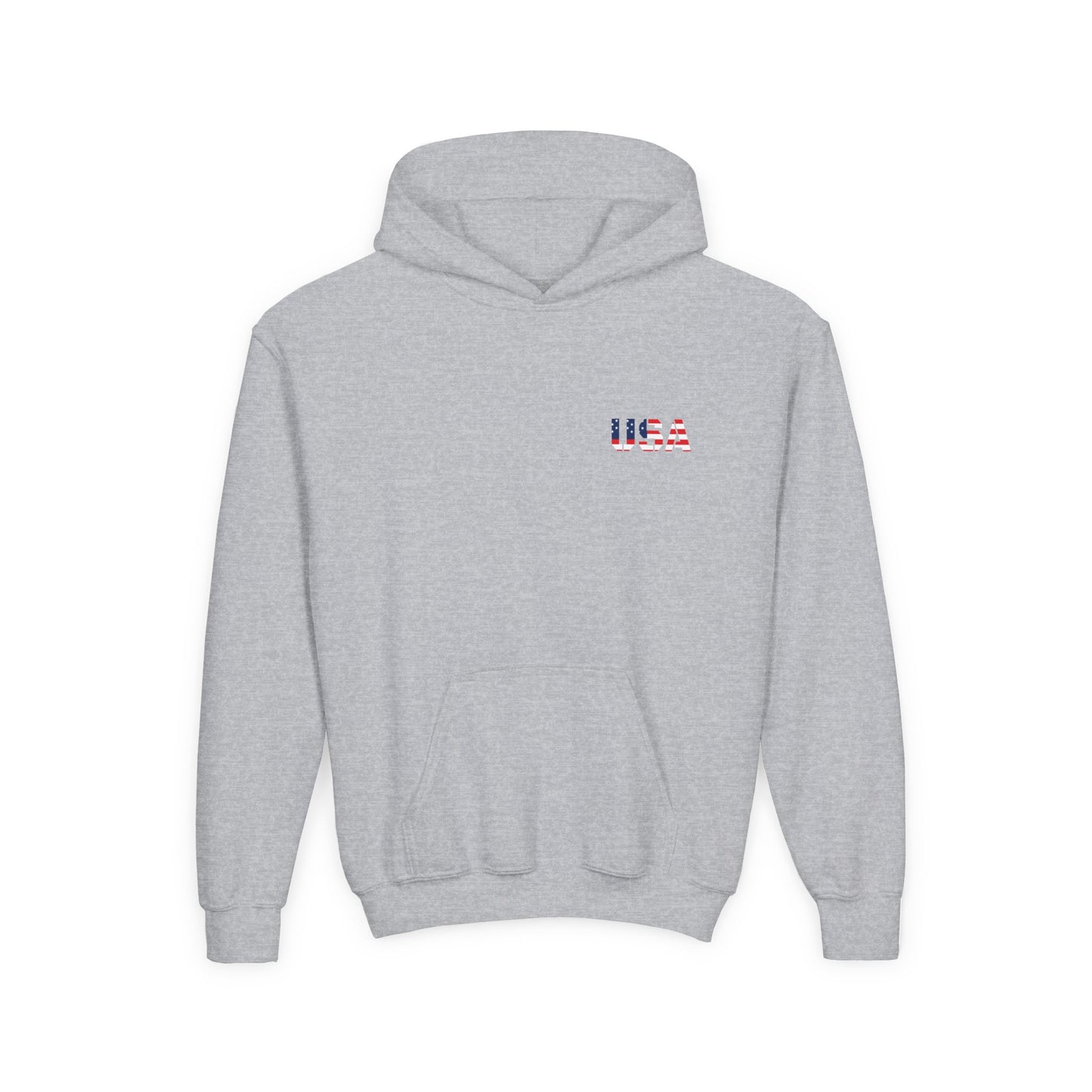 USA Flag Youth Hoodie, Youth Sweatshirt, Cool Hoodie for Kids, American Pride Apparel, Comfortable Boys and Girls Sweatshirt