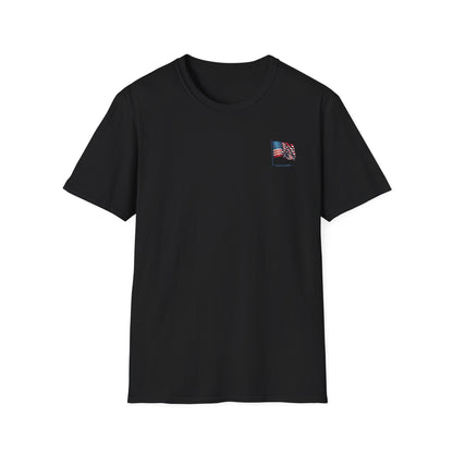 Patriotic Unisex Softstyle T-Shirt, American Flag Tee, USA Pride Shirt, Perfect for Independence Day, Casual Wear - TRV