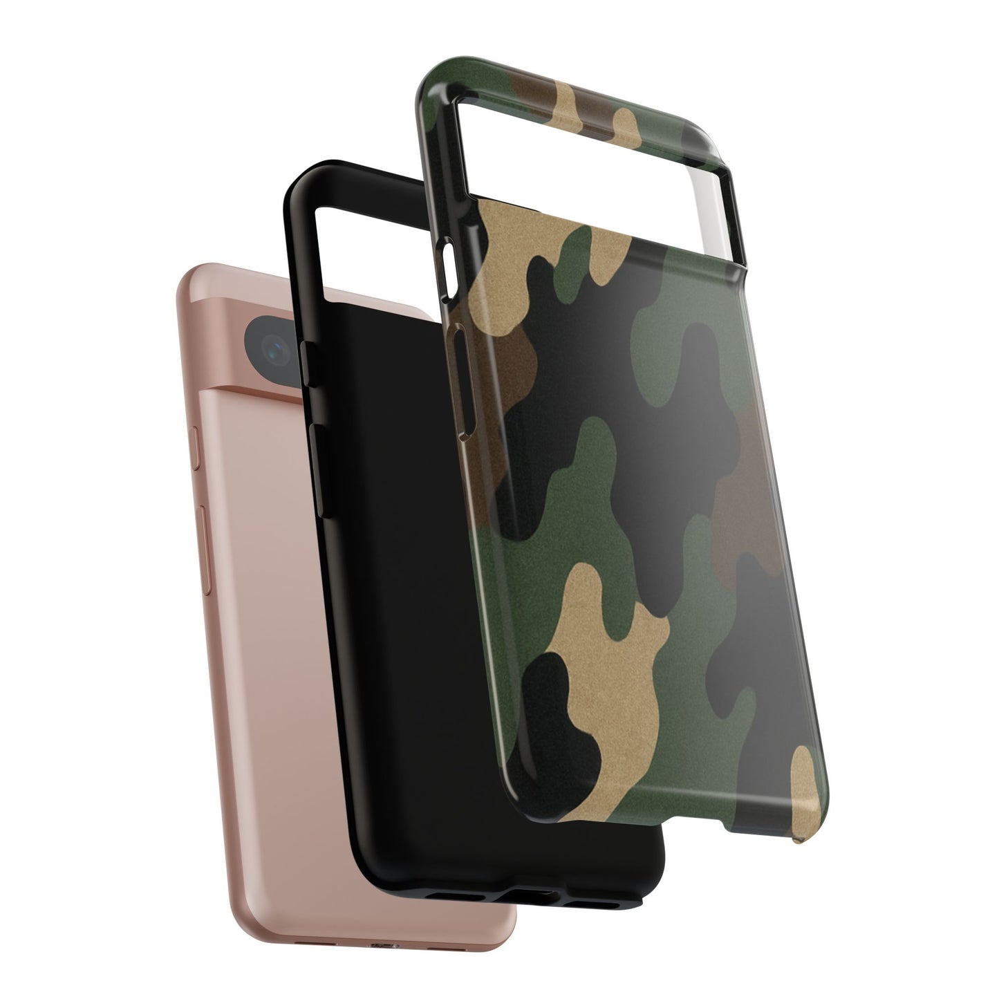 Camouflage Phone Case, Tough Phone Cover, Military Style Accessory, Protective Case for Men, Gifts for Soldiers - TRV