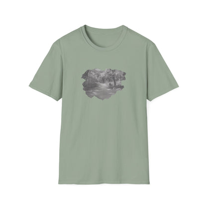 Serene Nature Landscape T-Shirt - Comfortable Unisex Tee, Outdoor Adventures, Nature Lover Gift, Casual Wear, Stylish Spring Top - TRV