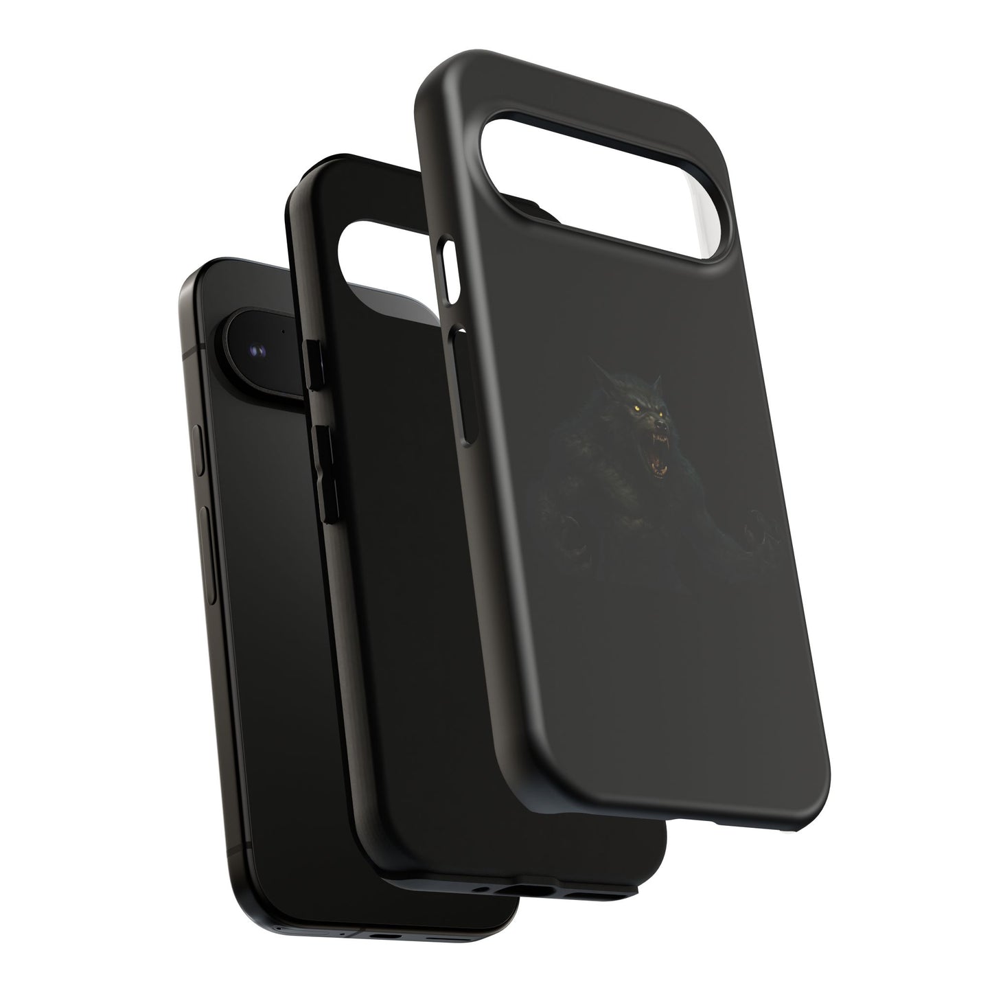 Werewolf Phone Case, Tough Cases, Black Panther Design, Gift for Animal Lovers, Phone Accessories, Fierce Phone Protection - TRV