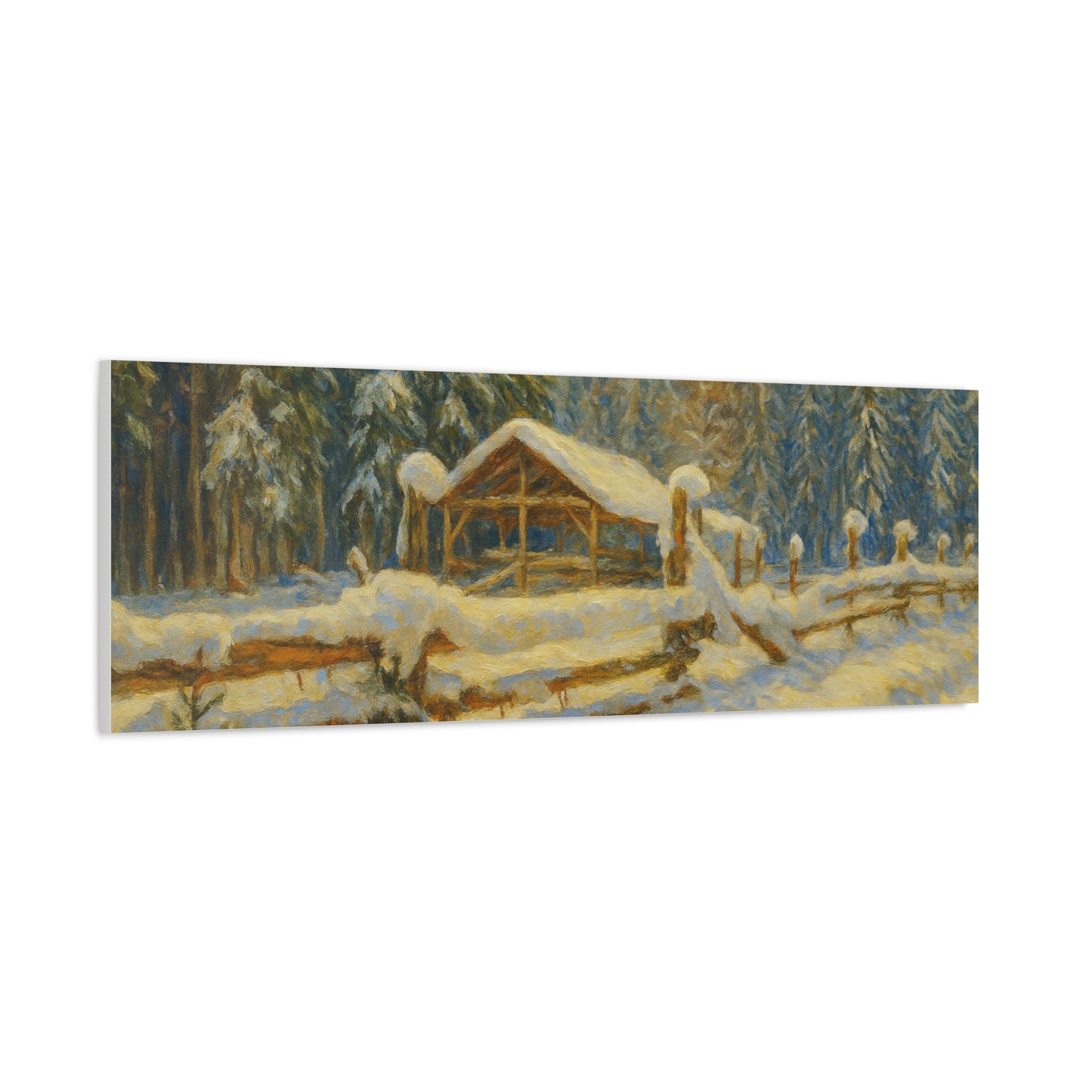 Canvas Wall Art, Winter Landscape Print, Home Decor, Rustic Art, Gift for Nature Lovers, Holiday Decoration - TRV
