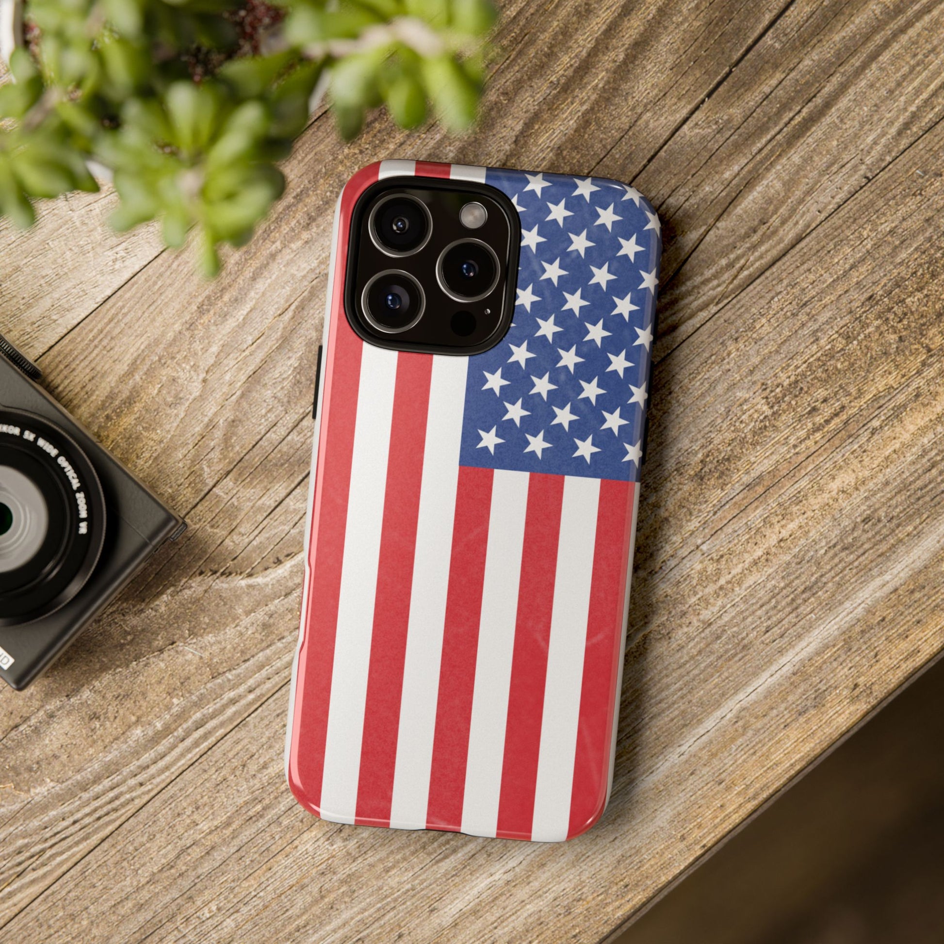 Patriotic Phone Case - Tough Cases for Veterans, USA Lovers, Independence Day, Memorial Day, Flag Design - TRV
