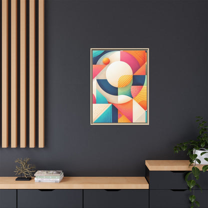 Colorful Geometric Abstract Art Matte Canvas Framed