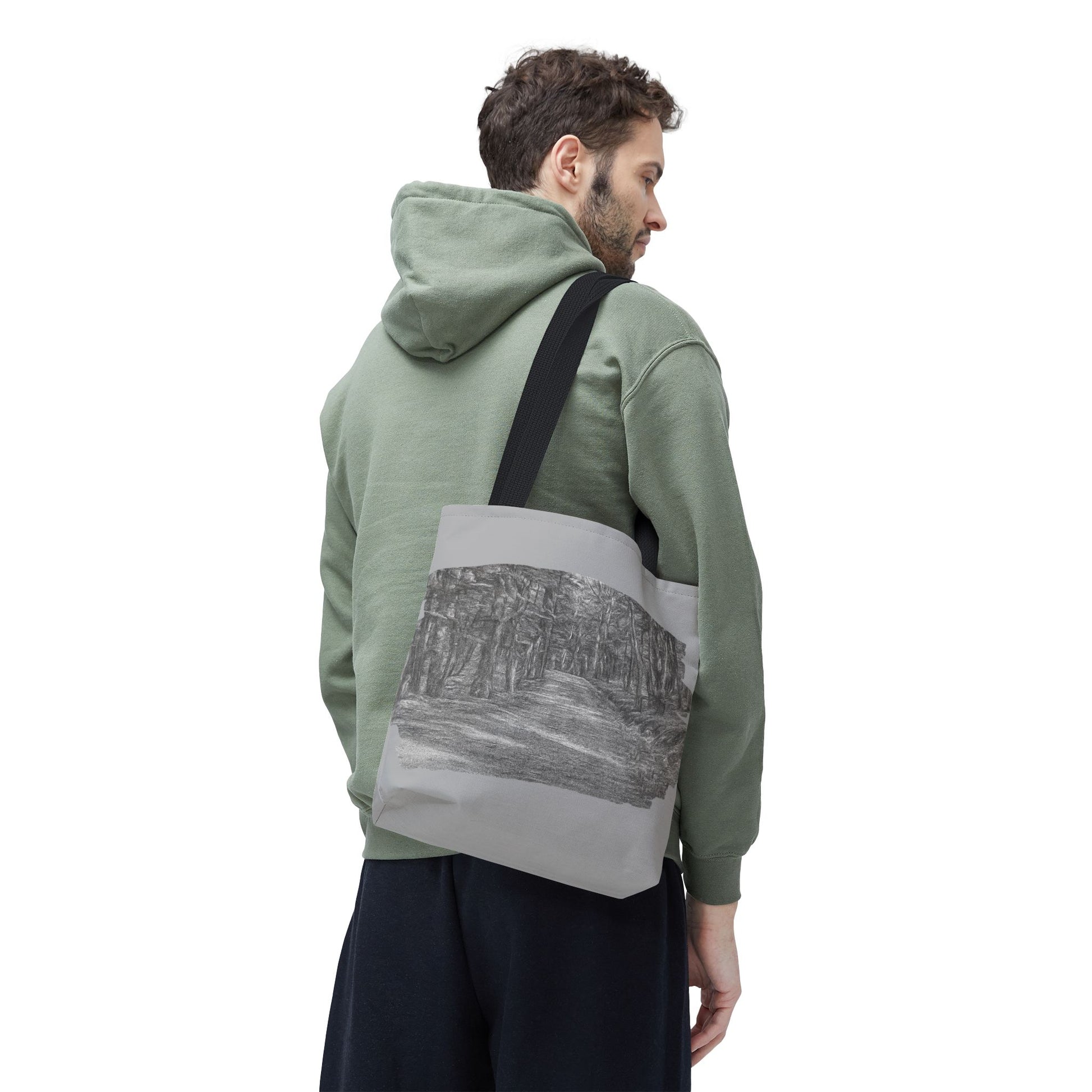 Scenic Path Tote Bag, Reversible Tote, Eco-Friendly Shopper, Outdoor Adventure Bag, Gift for Nature Lovers, Stylish Carryall - TRV