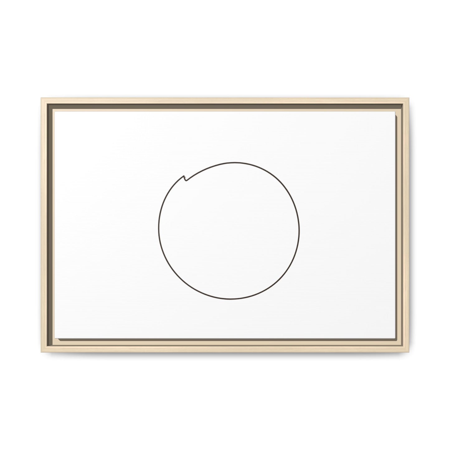 Minimal Circle Line Matte Canvas Framed | Modern Abstract Wall Art