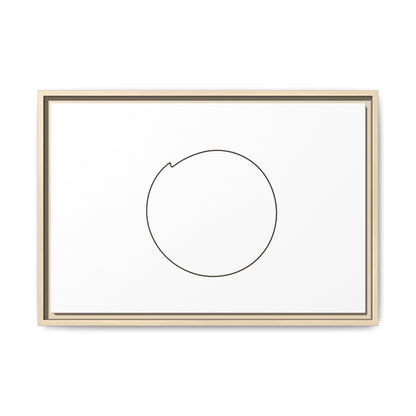 Minimal Circle Line Matte Canvas Framed | Modern Abstract Wall Art