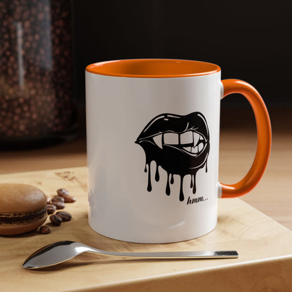 Vampire Lip Accent Coffee Mug - 11oz & 15oz - Unique Halloween Gift