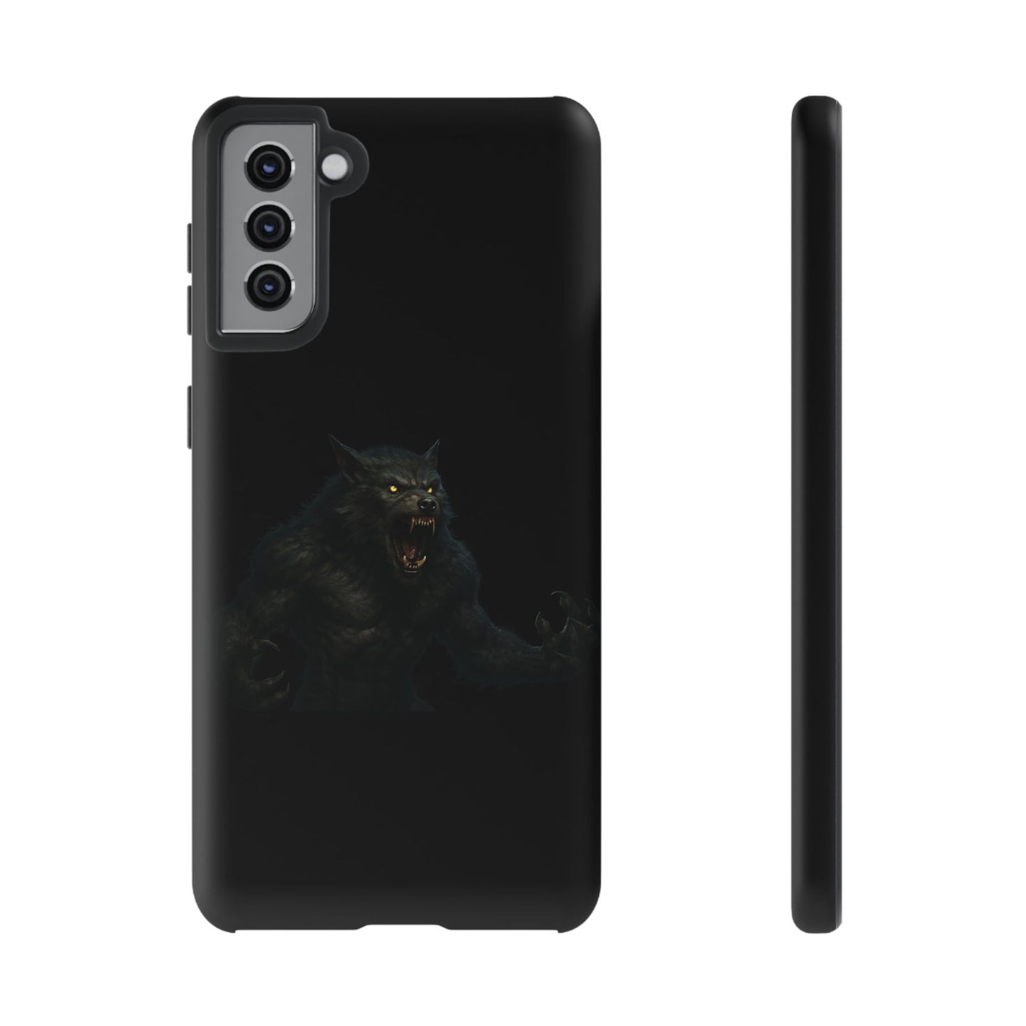 Werewolf Phone Case, Tough Cases, Black Panther Design, Gift for Animal Lovers, Phone Accessories, Fierce Phone Protection - TRV