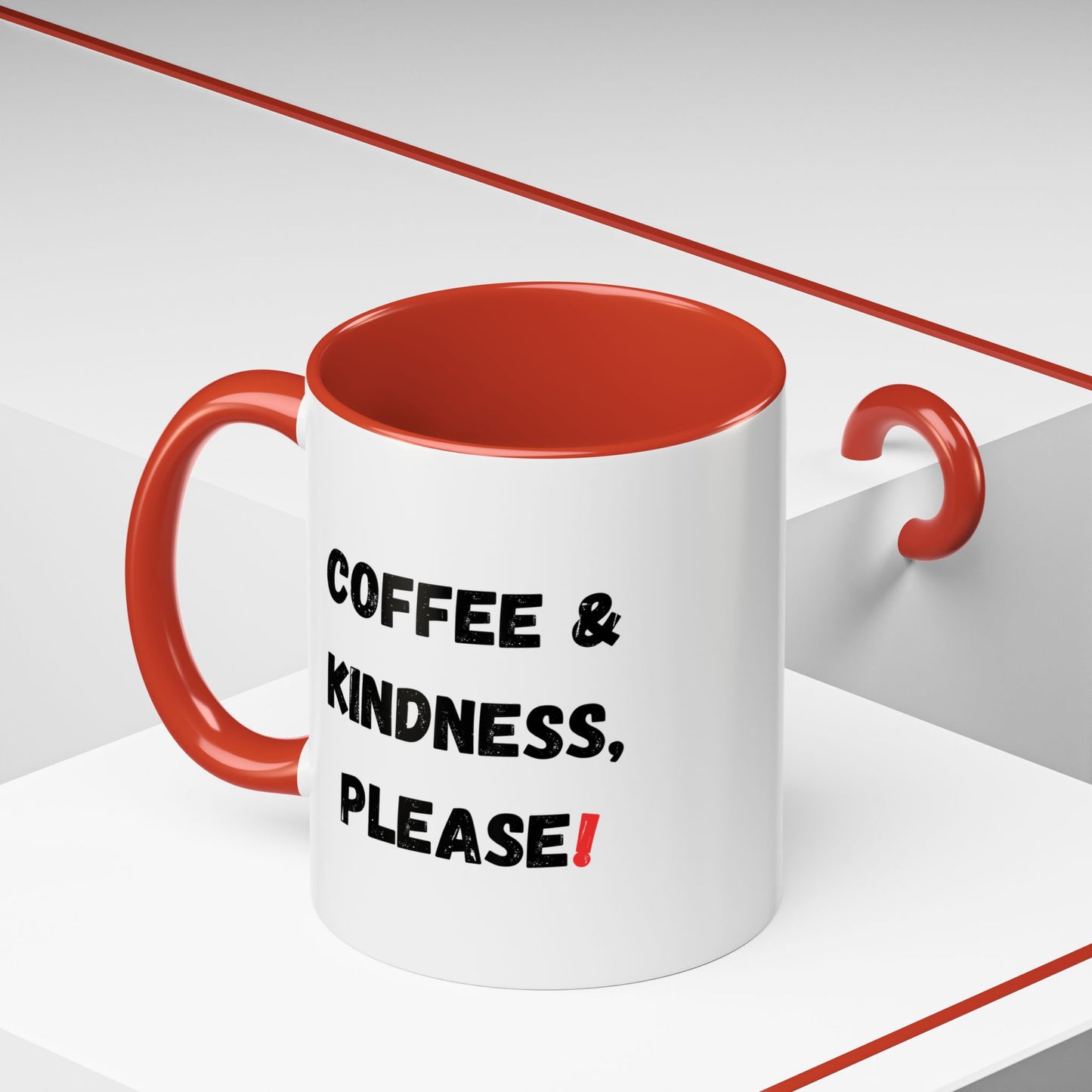 Coffee & Kindness Mug - Inspirational Coffee Cup, Gift for Friends, Office Decor, Encouragement, Morning Motivation