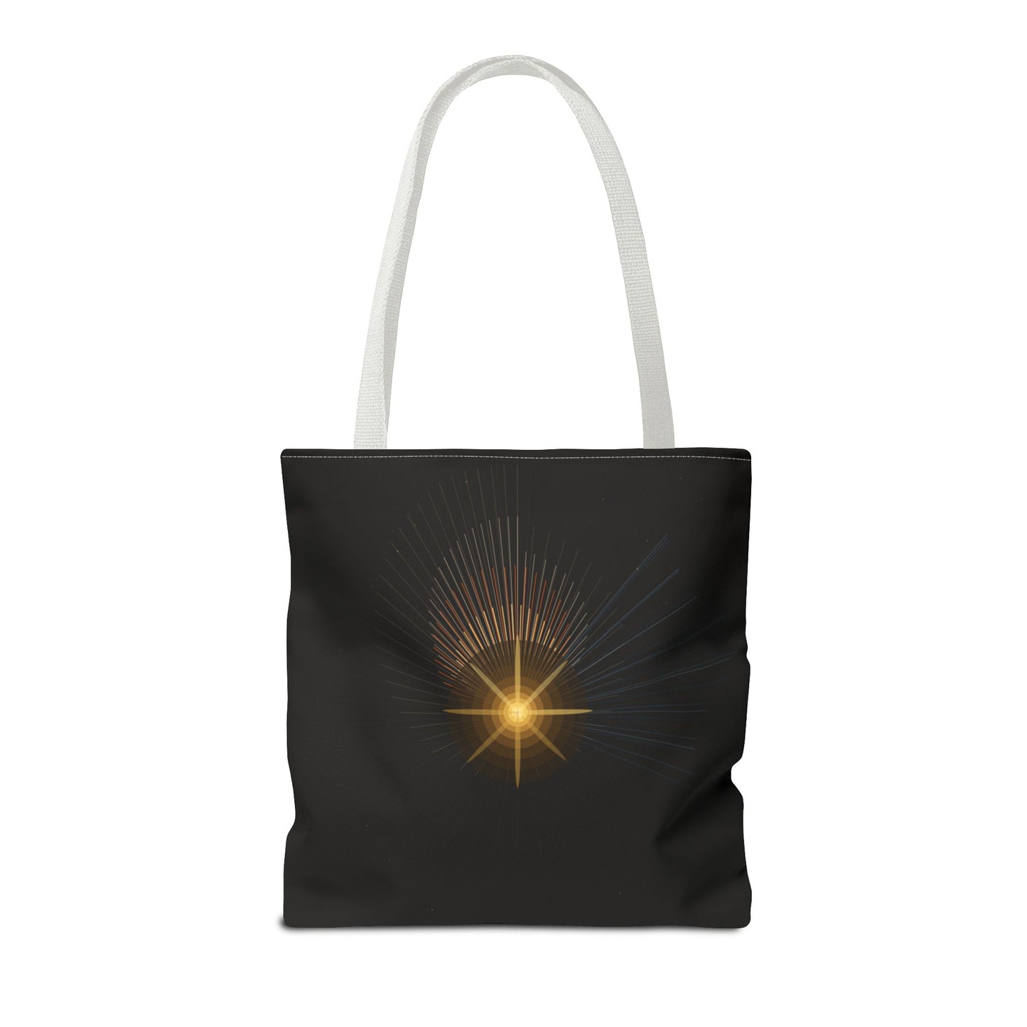 Radiant Starburst Tote Bag | Golden Light Celestial Design - TRV