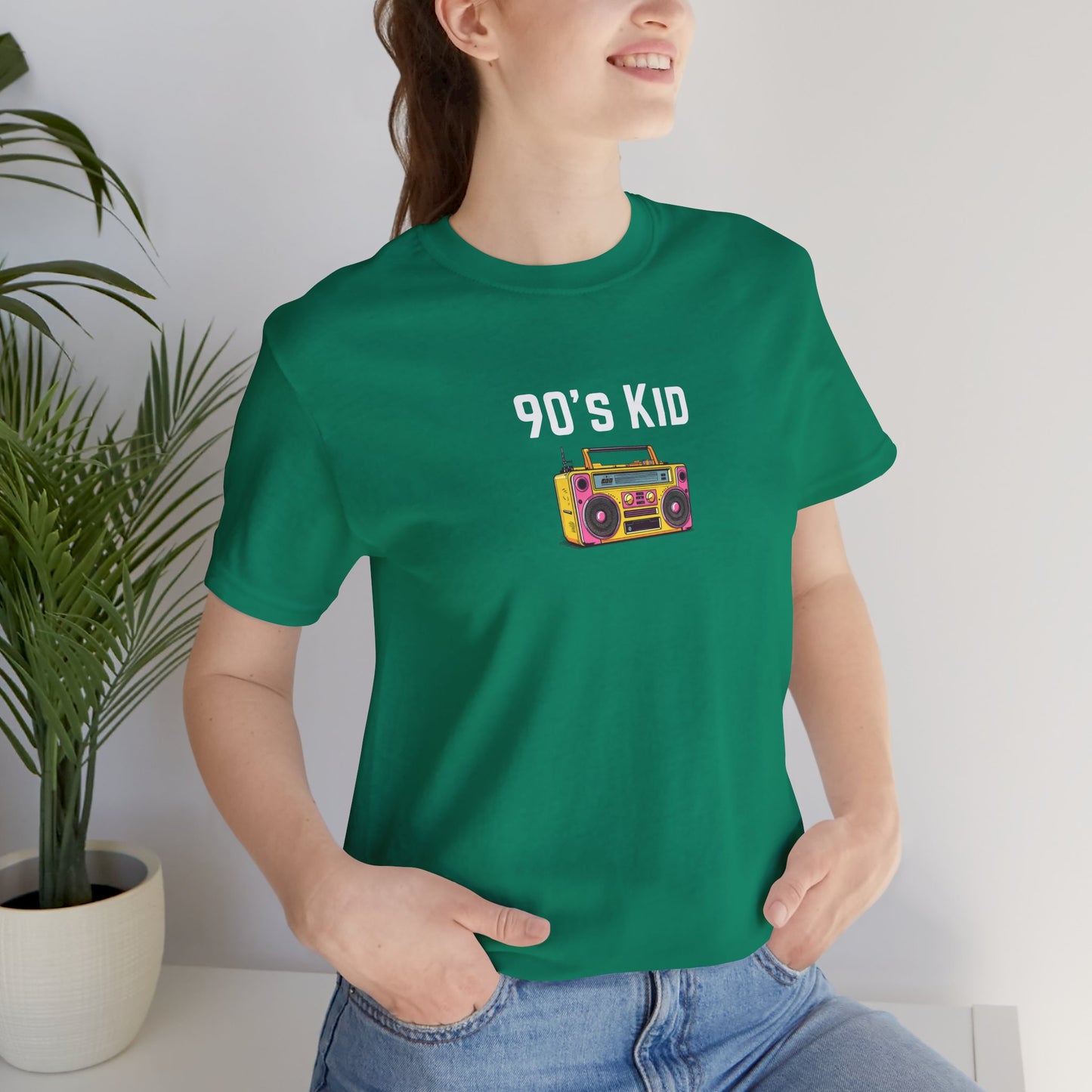 Retro Boombox Tee — 90s Kid Graphic T-Shirt