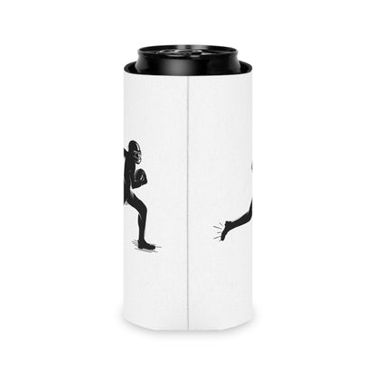 Football Player Can Cooler – Running Ball Carrier Beverage Koozie