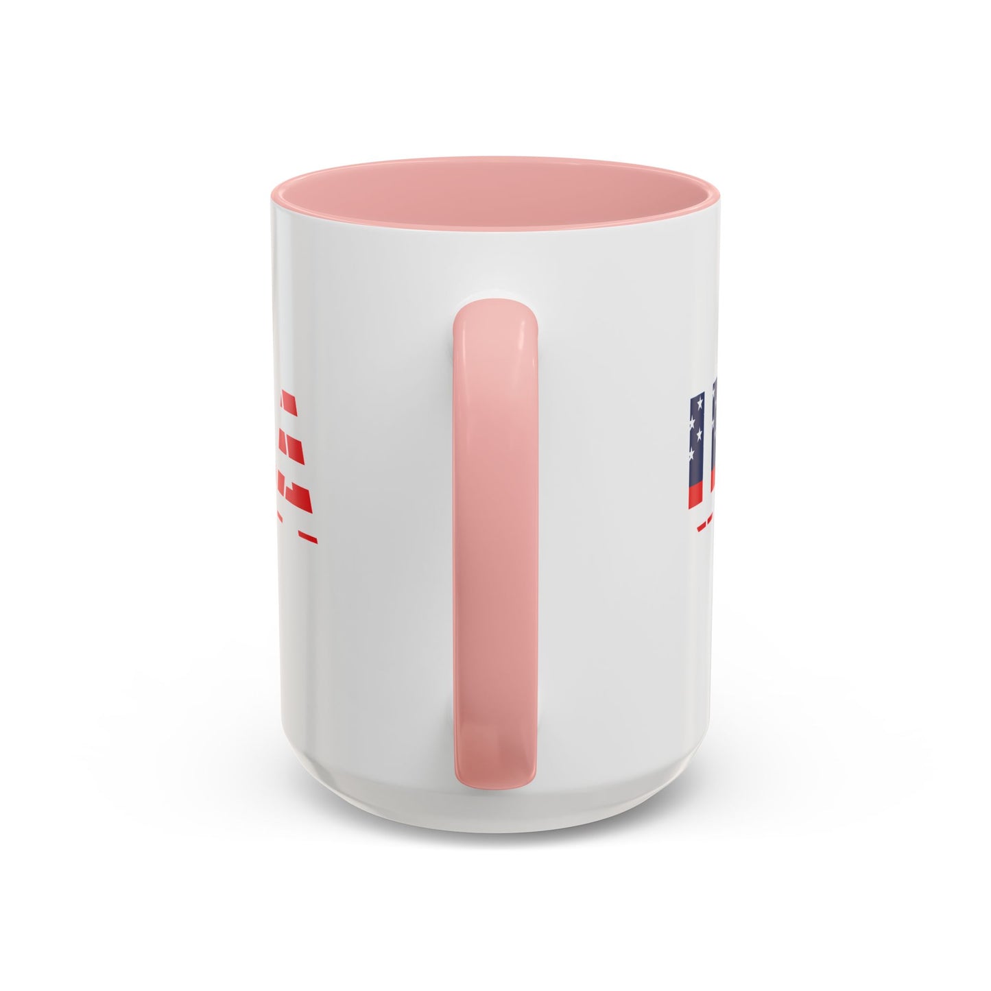USA Flag Accent Coffee Mug — Patriotic 11/15oz Ceramic Coffee Cup