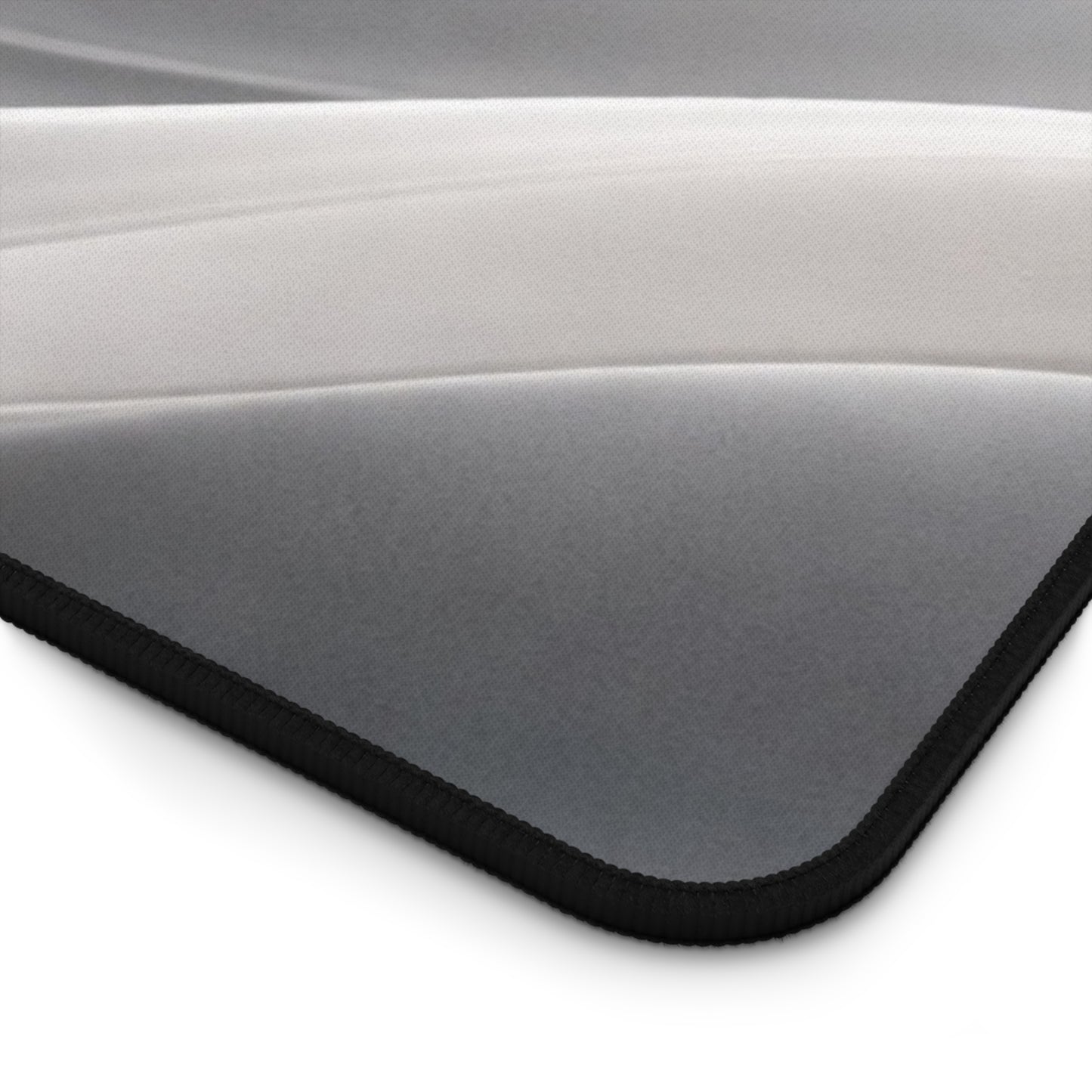 Neutral Abstract Waves Desk Mat | Gray Marble Swirl Surface