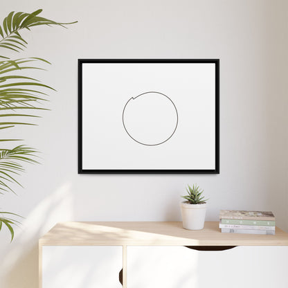 Minimal Circle Line Matte Canvas Framed | Modern Abstract Wall Art