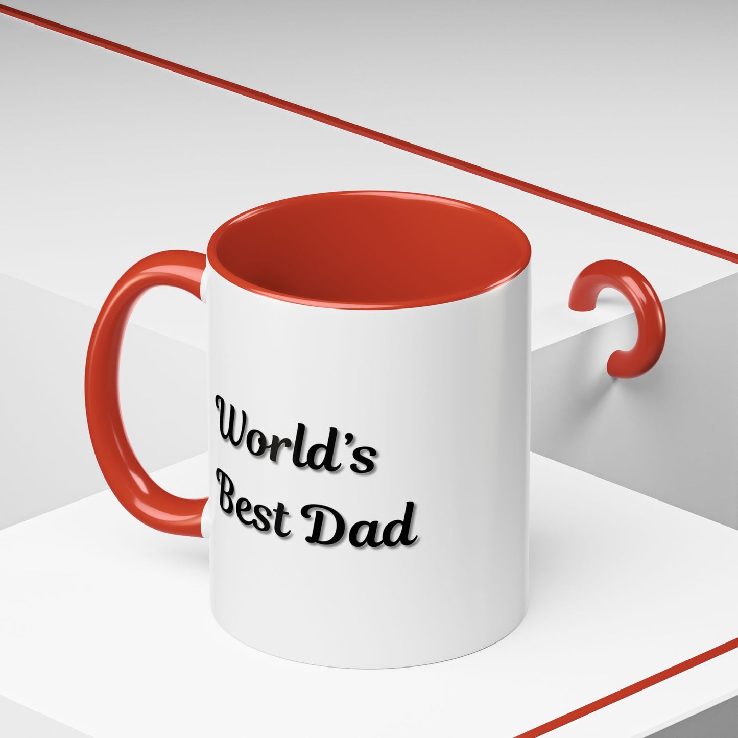 Father's Day Accent Mug, Best Dad Coffee Cup, Father's Day Gift, Novelty Mug, Ceramic Mug, Father's Day Present