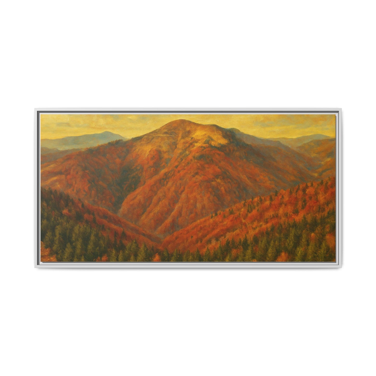 Autumn Landscape Wall Art, Cozy Home Decor, Nature Print, Framed Canvas, Fall Decorations, Gift Idea for Art Lovers - TRV