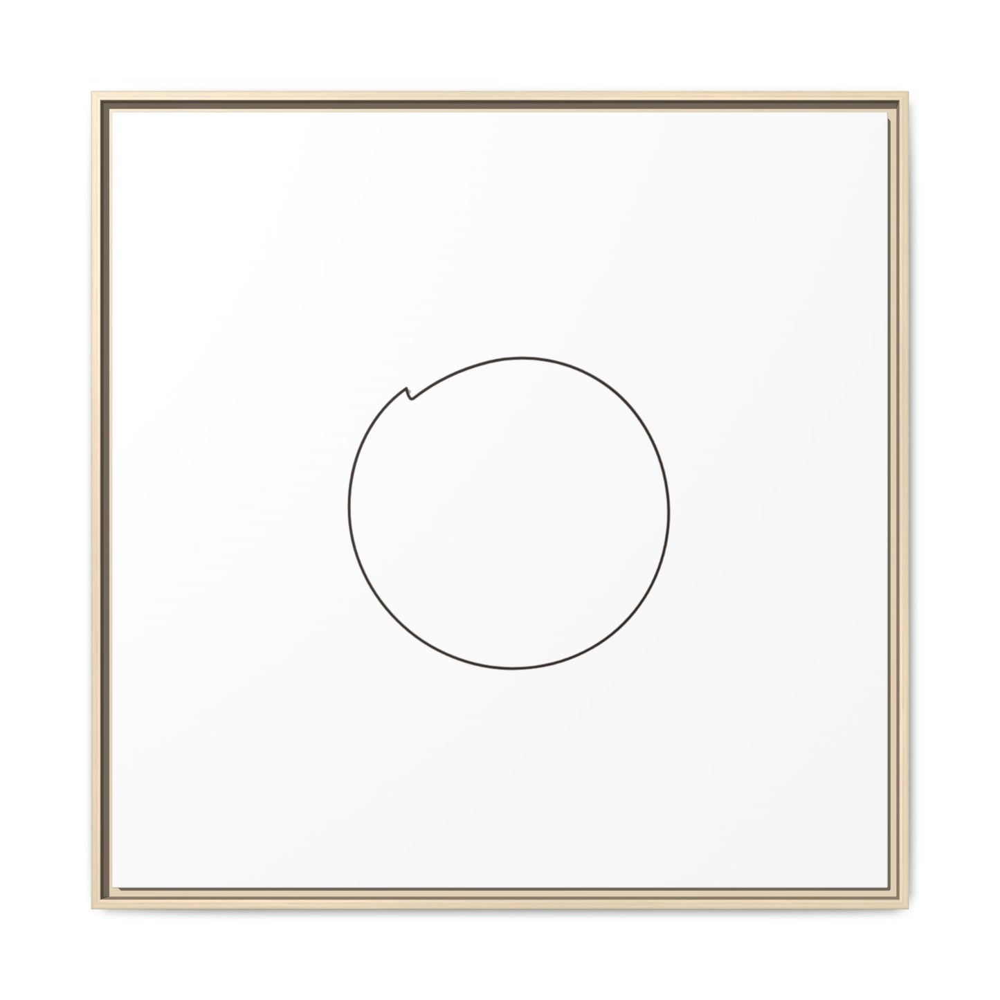 Minimal Circle Line Matte Canvas Framed | Modern Abstract Wall Art