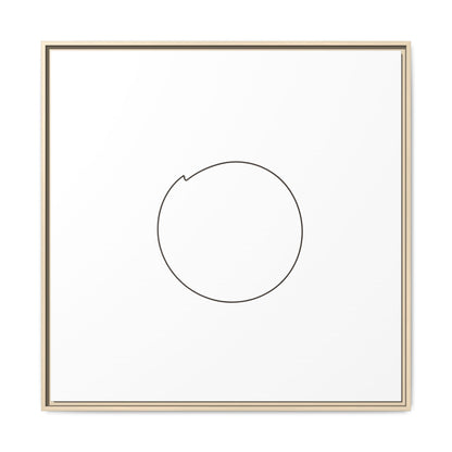 Minimal Circle Line Matte Canvas Framed | Modern Abstract Wall Art