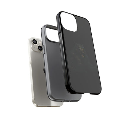 Werewolf Phone Case, Tough Cases, Black Panther Design, Gift for Animal Lovers, Phone Accessories, Fierce Phone Protection - TRV