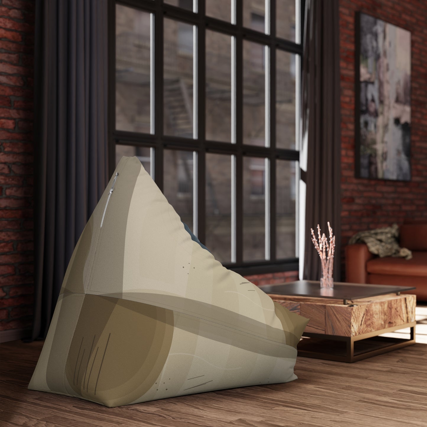 Desert Sand Abstract Pattern Bean Bag Chair Cover | Neutral Boho Living Room - TRV