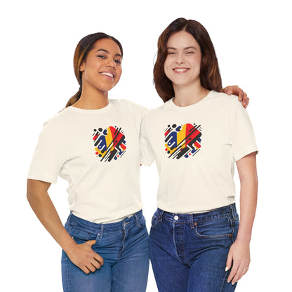 Artistic Heart Unisex Jersey Tee - Vibrant Graphic Tee, Casual Wear, Gift for Art Lovers, Birthday Surprise, Everyday Comfort - TRV