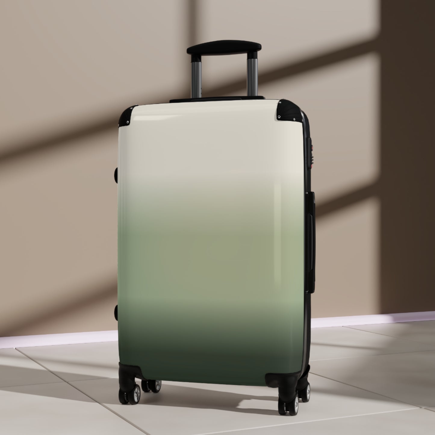 Gradient Green Carry-On Suitcase — Ombre Travel Luggage