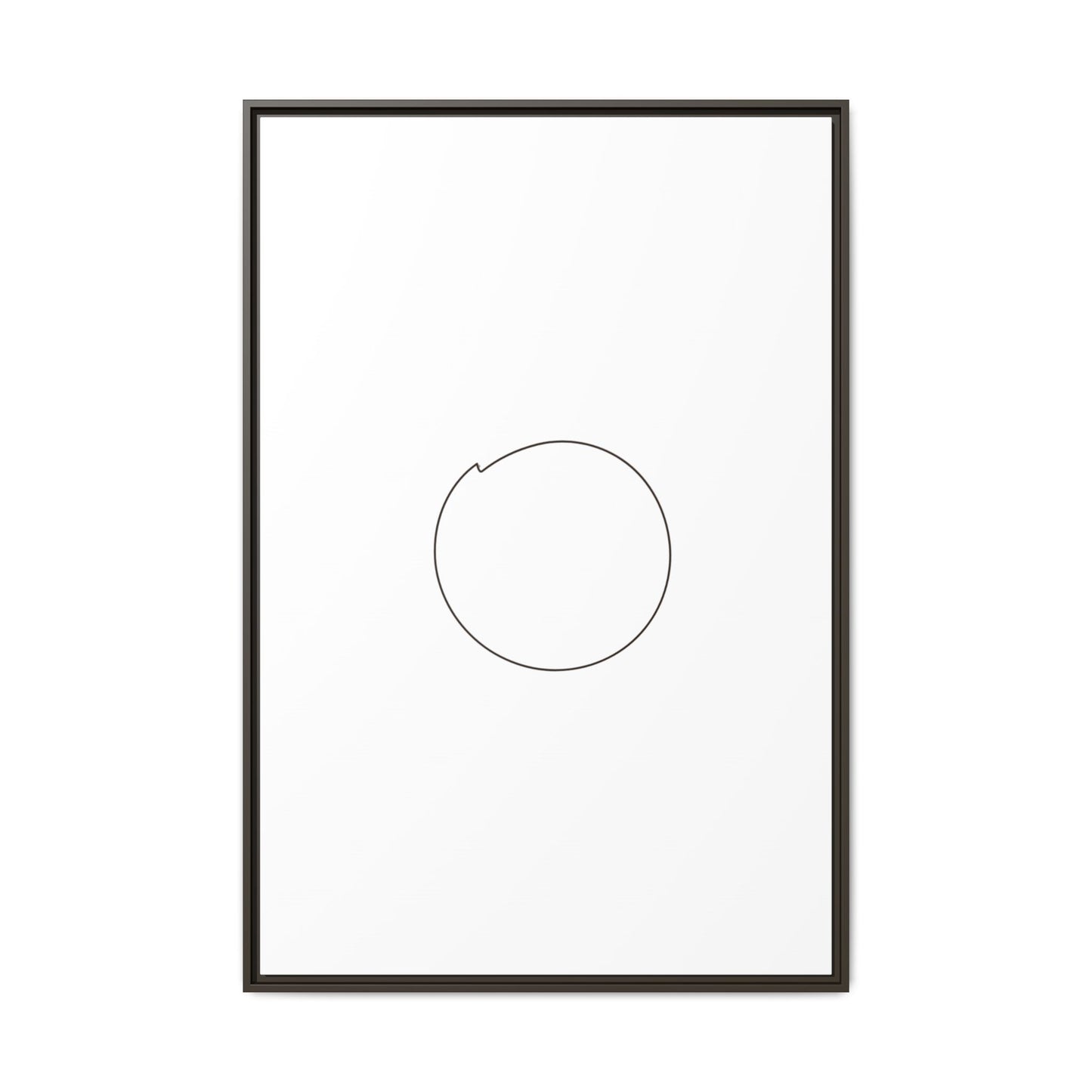 Minimal Circle Line Matte Canvas Framed | Modern Abstract Wall Art