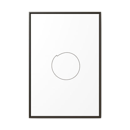 Minimal Circle Line Matte Canvas Framed | Modern Abstract Wall Art