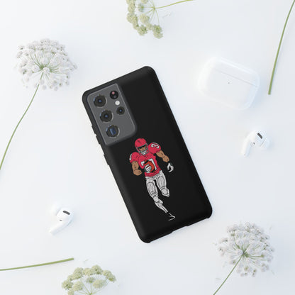 Football Player Tough Phone Case – Protective Black Sports iPhone Case
