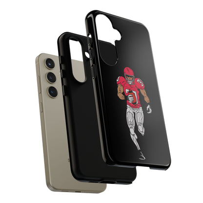 Football Player Tough Phone Case – Protective Black Sports iPhone Case