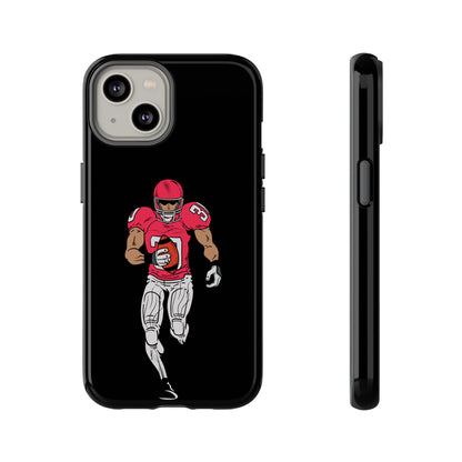 Football Player Tough Phone Case – Protective Black Sports iPhone Case