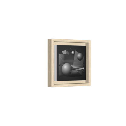 Monochrome Geometric Spheres Canvas Framed Wall Art | Matte Print