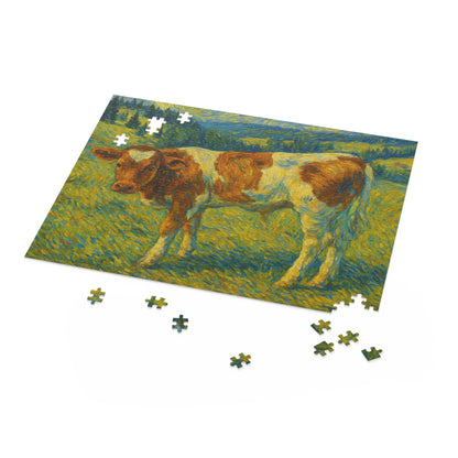 Vintage Calf Painting Puzzle | Art Jigsaw 120 252 500-Piece