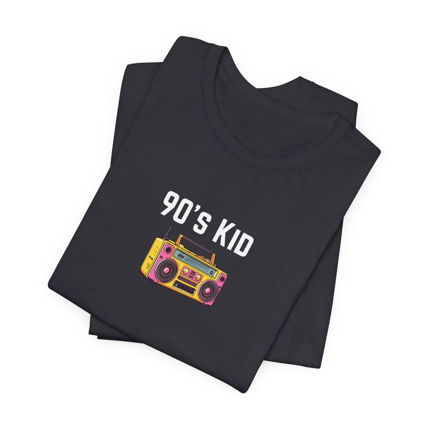Retro Boombox Tee — 90s Kid Graphic T-Shirt