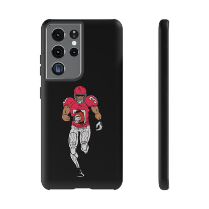 Football Player Tough Phone Case – Protective Black Sports iPhone Case